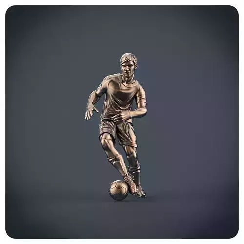 Soccer player 3D print model
