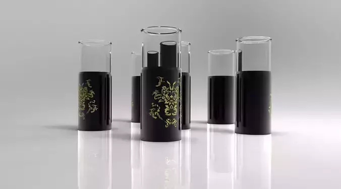 Japanese Steampunk Glass Set Angry Japanese God Glass Set