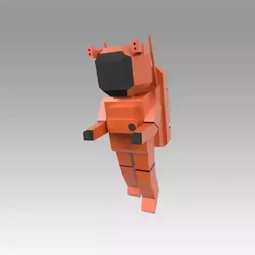 Astronaut Low-poly 3D model