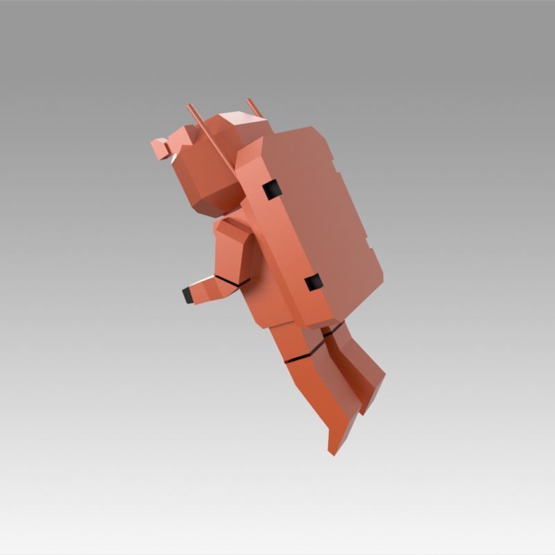 Astronaut Low-poly 3D model_6