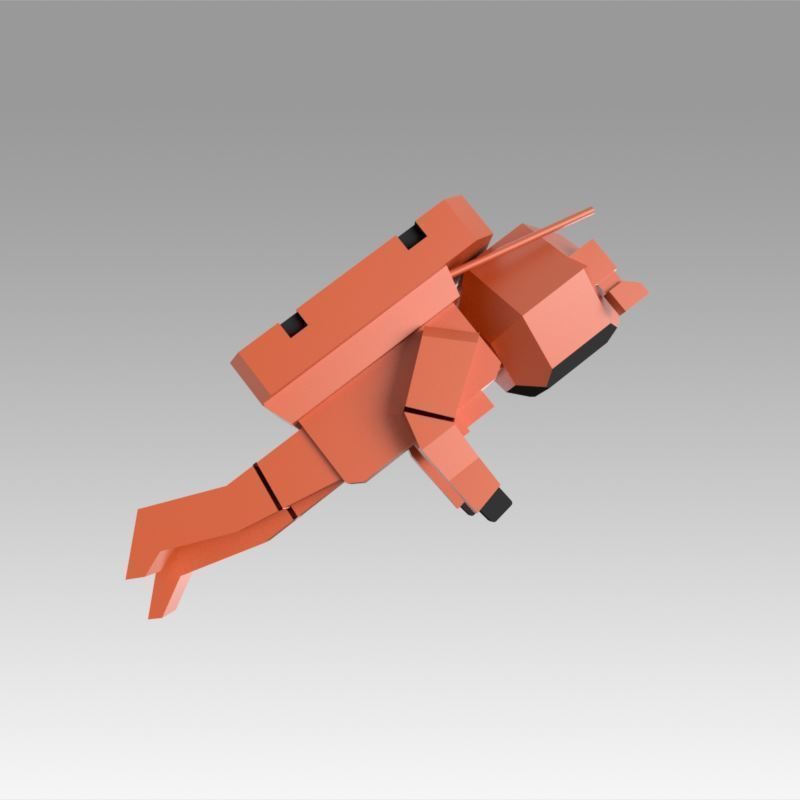Astronaut Low-poly 3D model_2