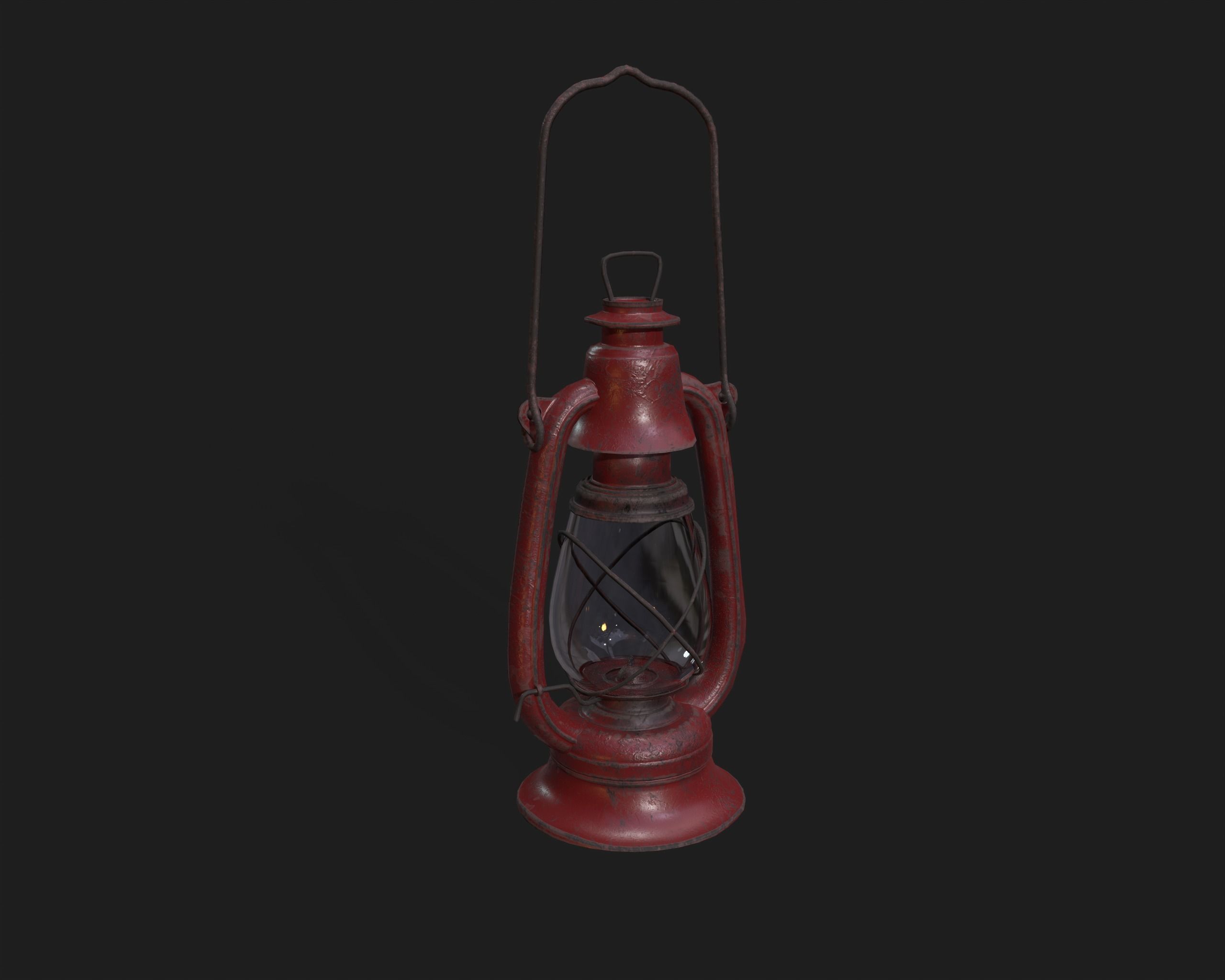 Old Lamp - PBR and Game Ready Low-poly 3D model_1
