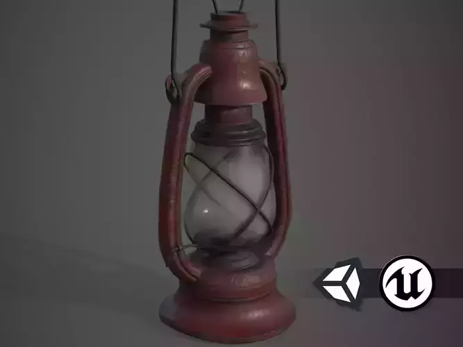 Old Lamp - PBR and Game Ready Low-poly 3D model