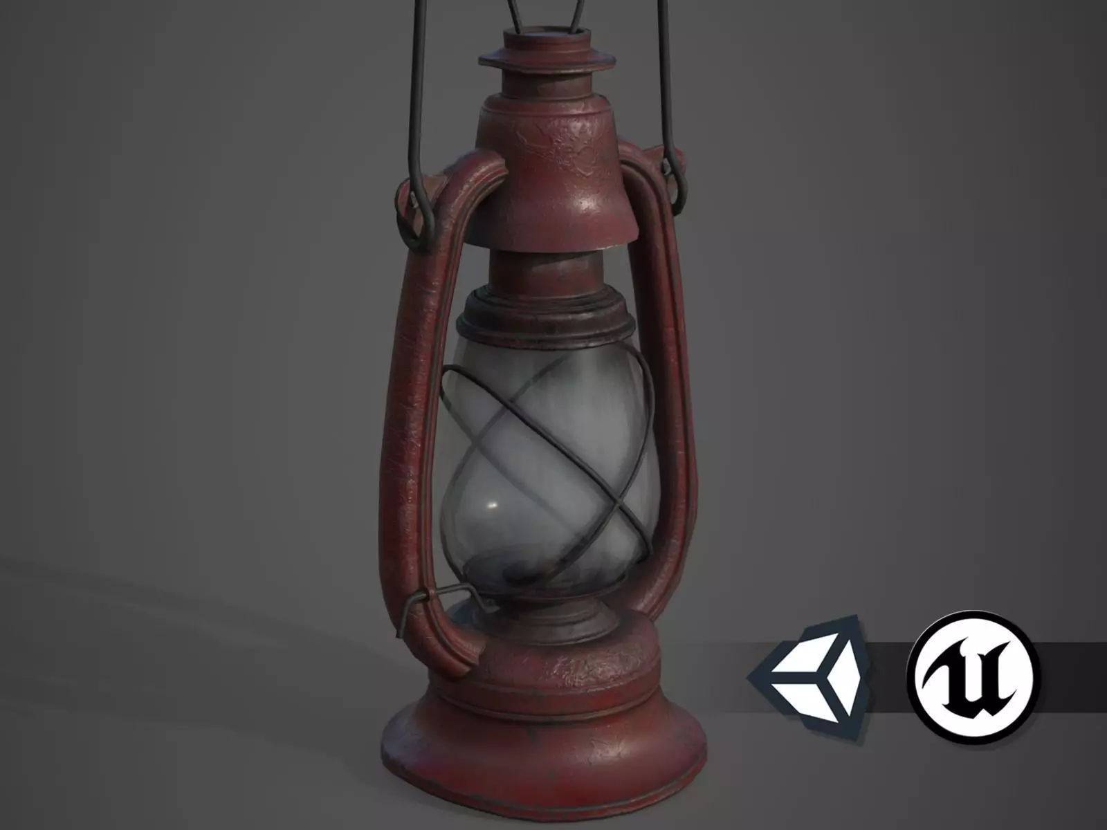Old Lamp - PBR and Game Ready Low-poly 3D model_0