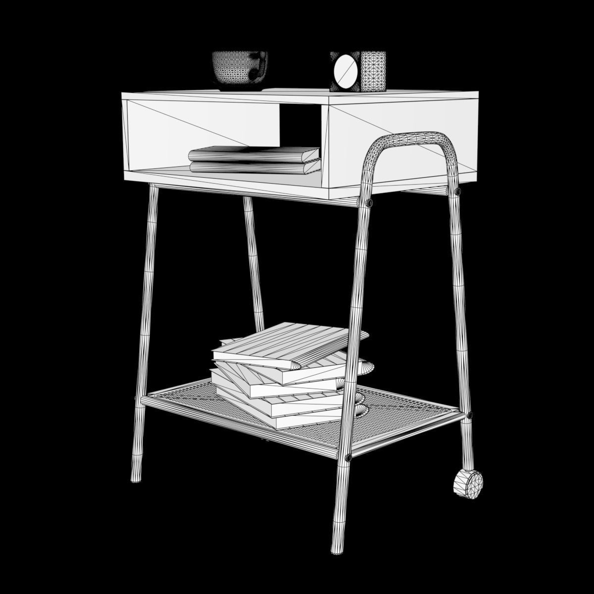 setskog bedside table 3D model_1