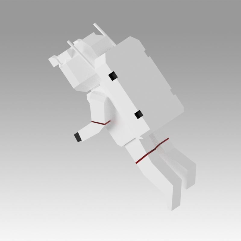 Astronaut set Low-poly 3D model_18