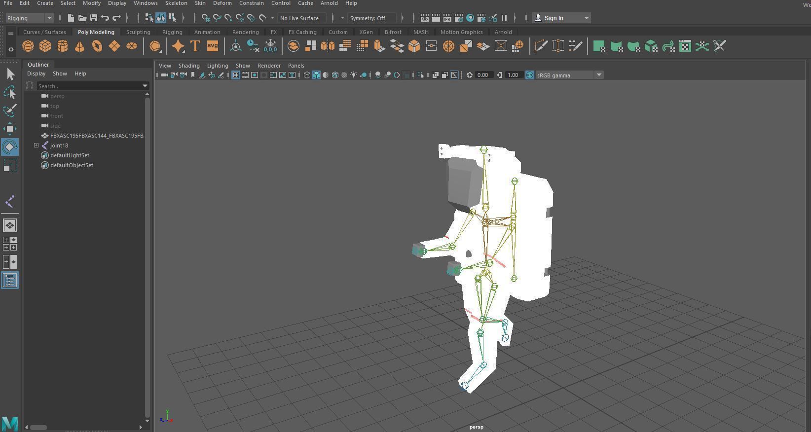 Astronaut set Low-poly 3D model_20