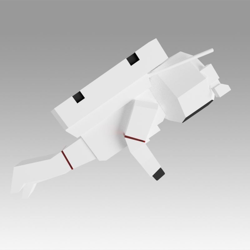 Astronaut set Low-poly 3D model_14