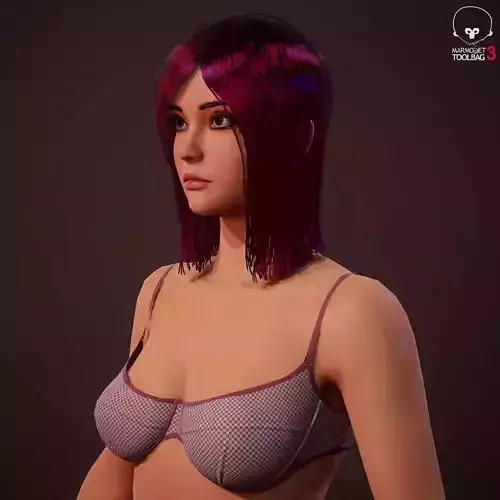  Sports girl Low-poly 3D model