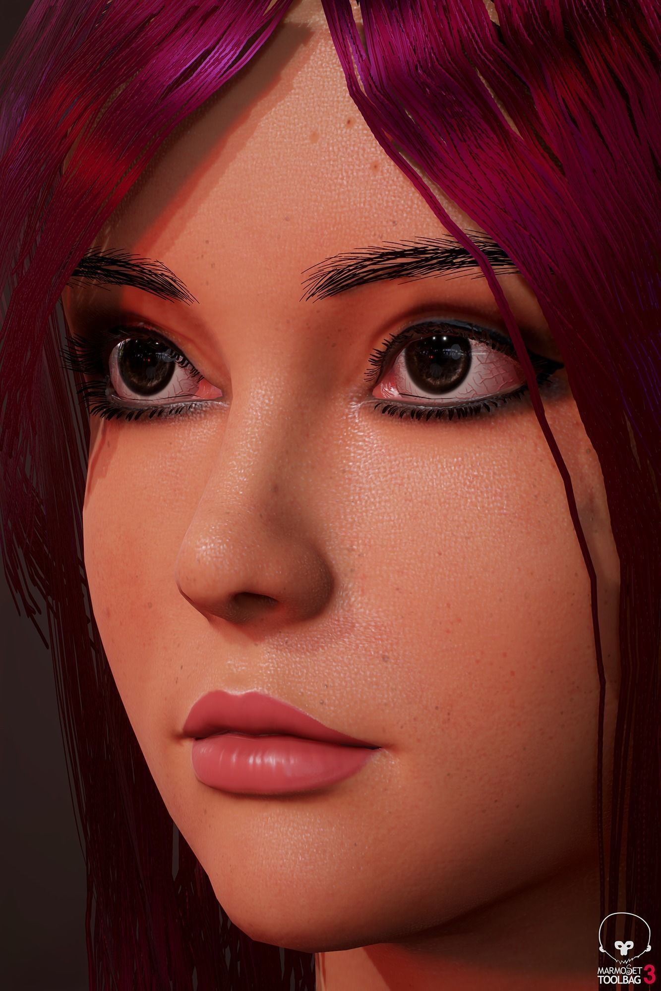 Sports girl Low-poly 3D model_18