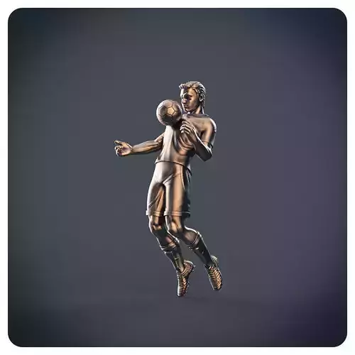Soccer player 3D print model