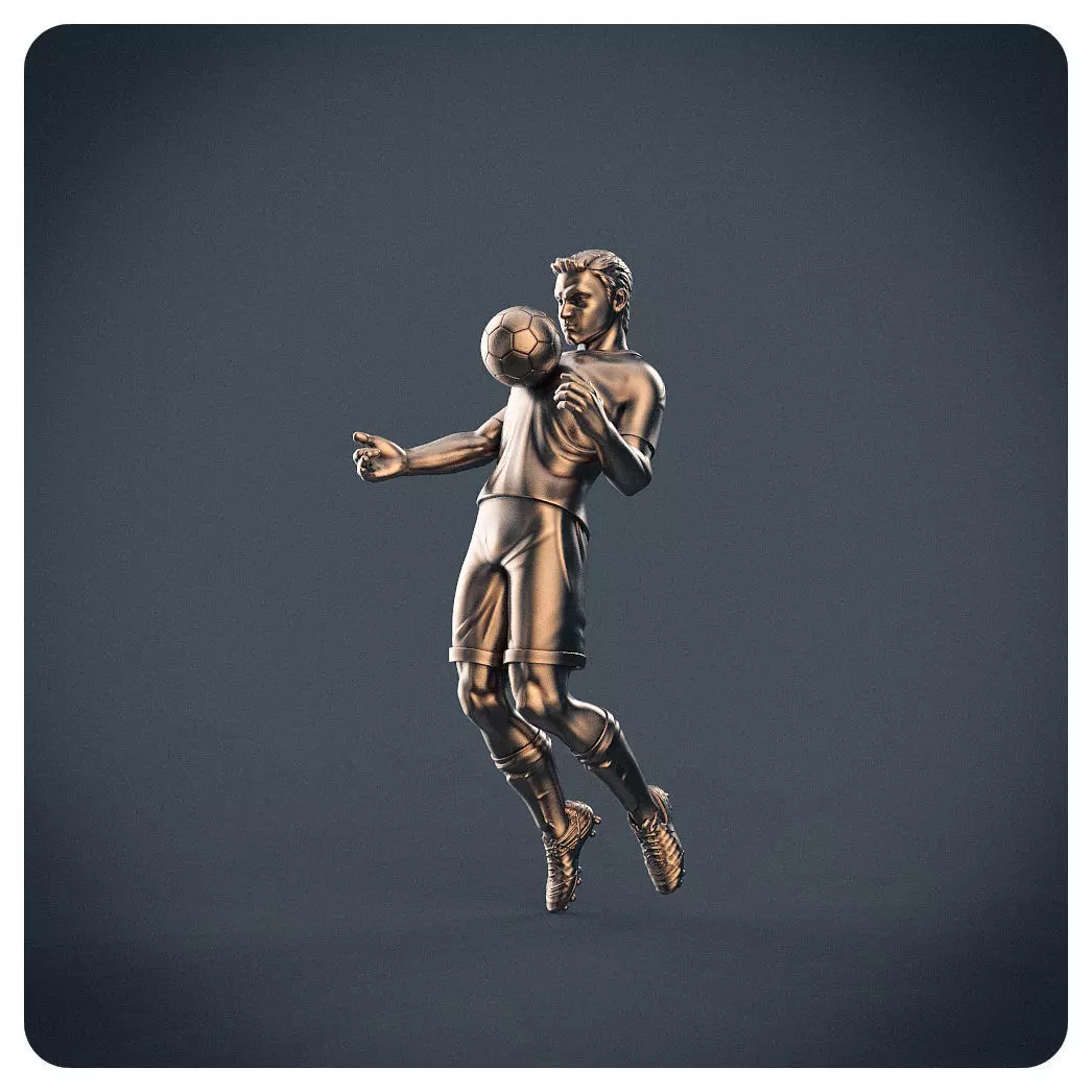 Soccer player 3D print model_0