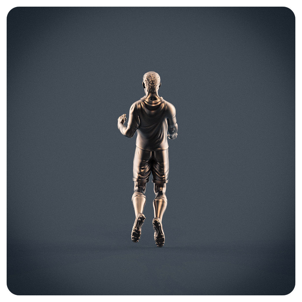 Soccer player 3D print model_3
