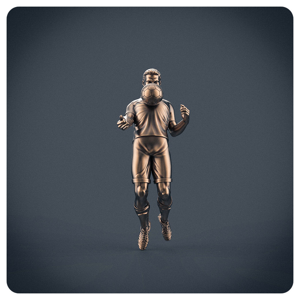 Soccer player 3D print model_2