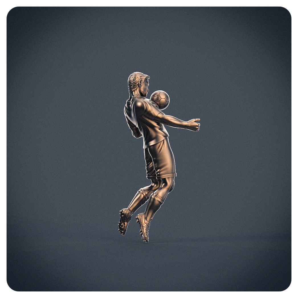 Soccer player 3D print model_1