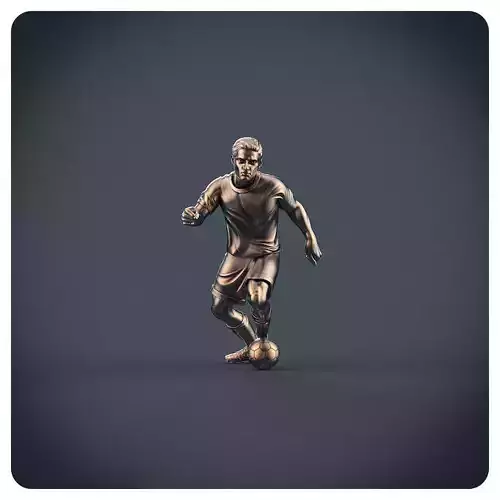 Soccer football player 3D print model