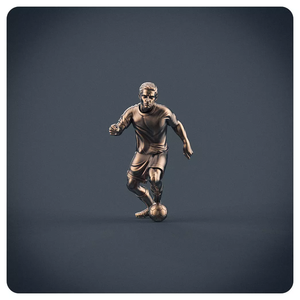 Soccer football player 3D print model