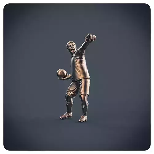 Soccer football player 3D print model
