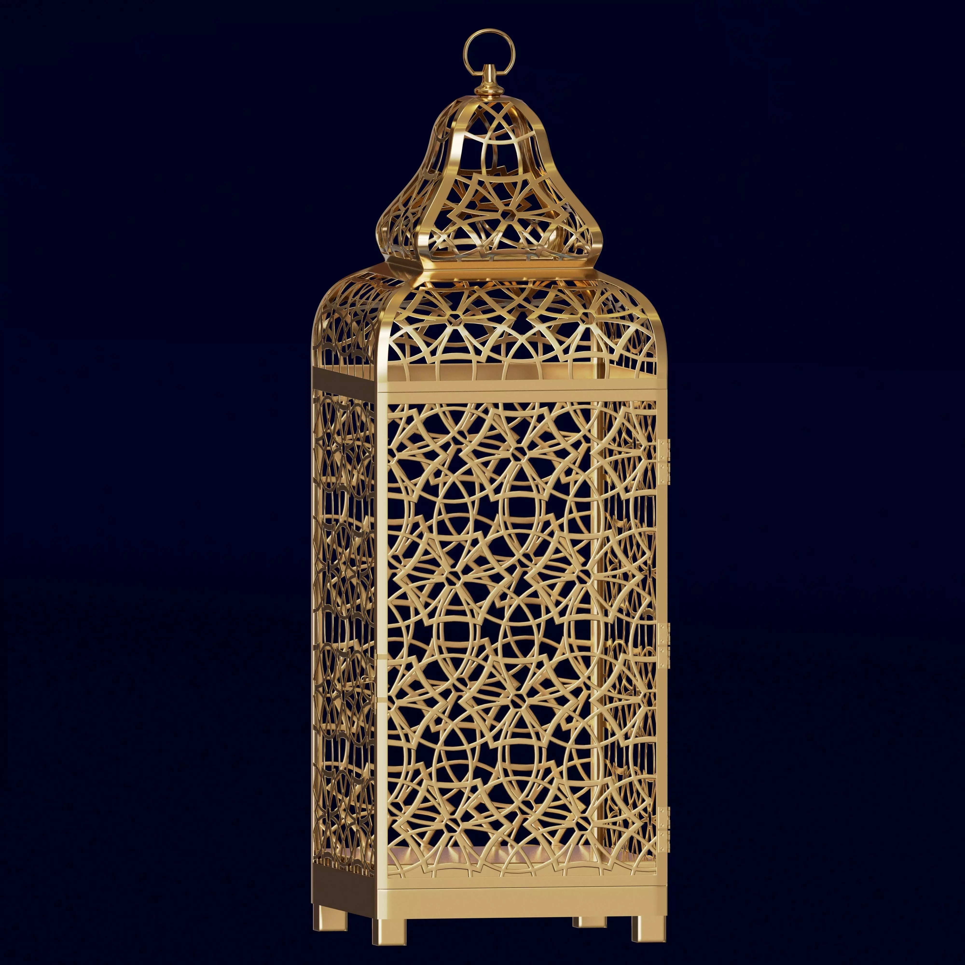 Ornate Moroccan lantern 3D model_0