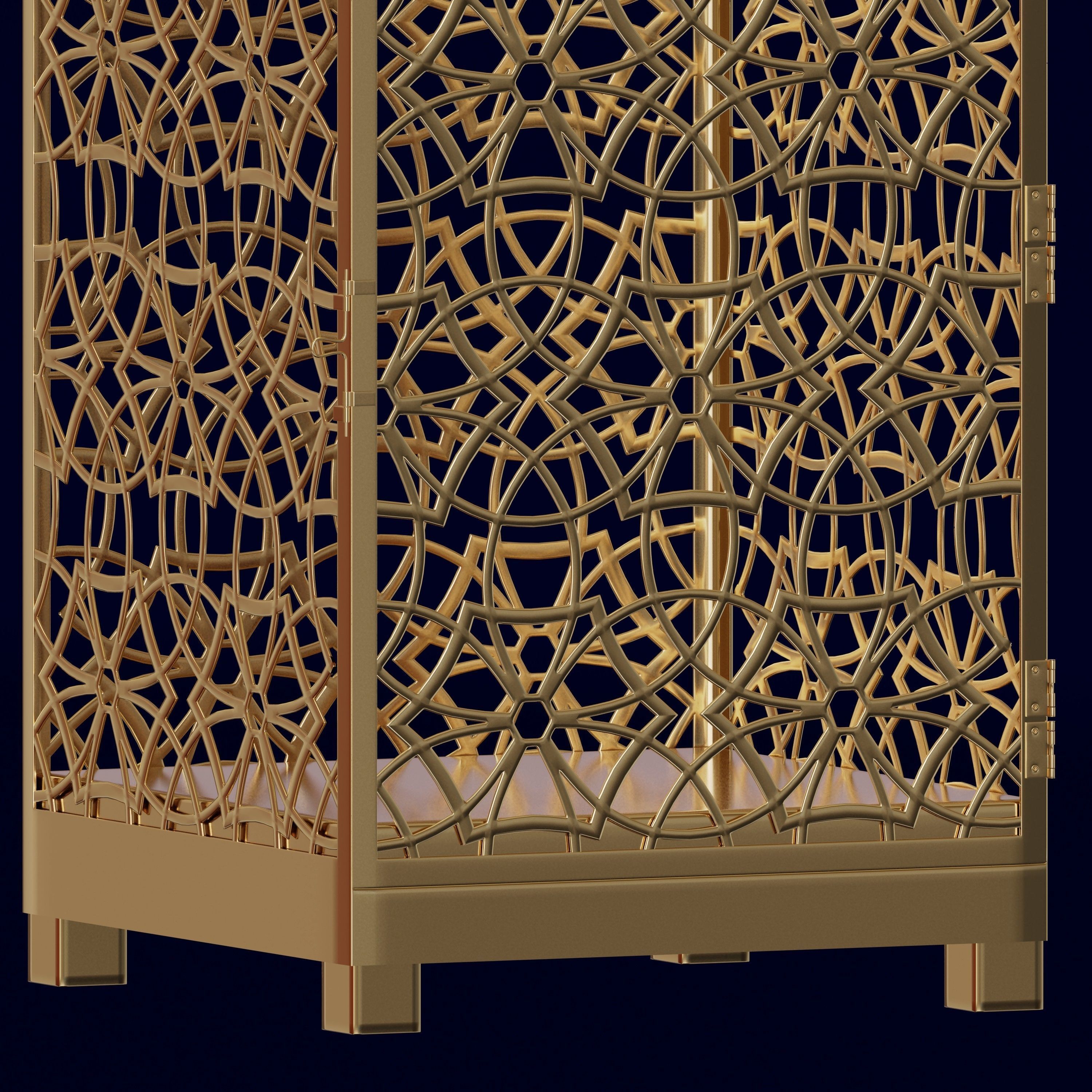 Ornate Moroccan lantern 3D model_3