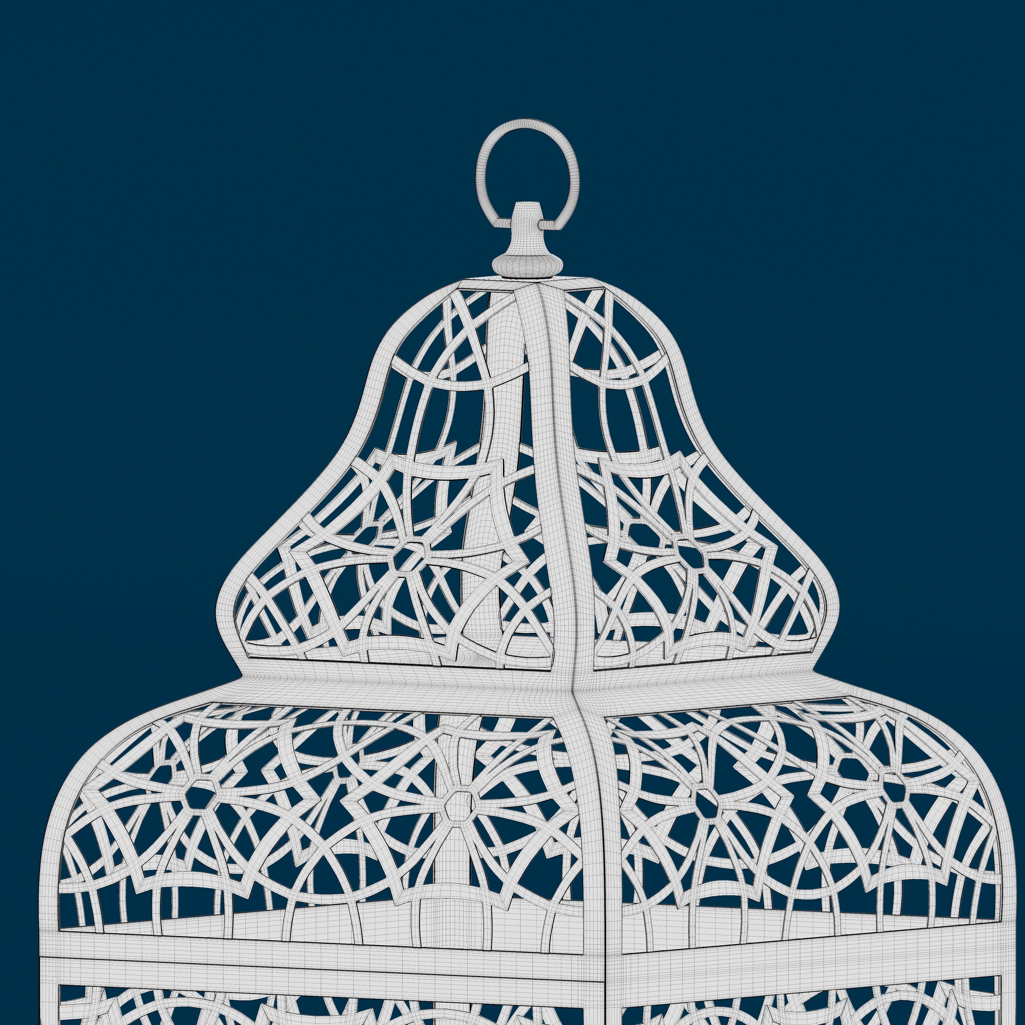 Ornate Moroccan lantern 3D model_5