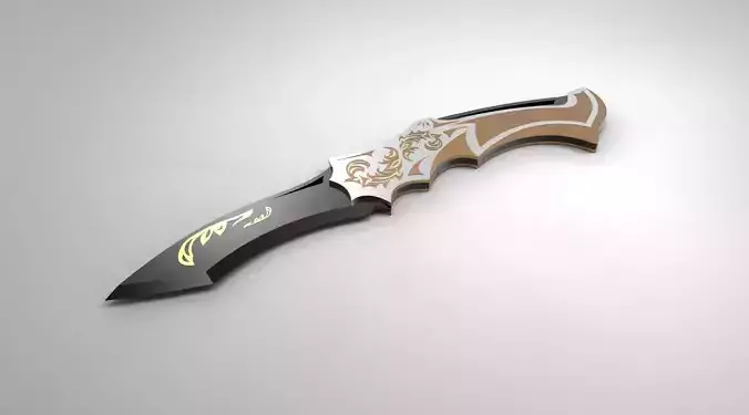 Steampunk Knife II Victorian Knife Free 3D model