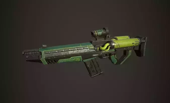 3D Gun AH Craw Series  Asset Model and textures