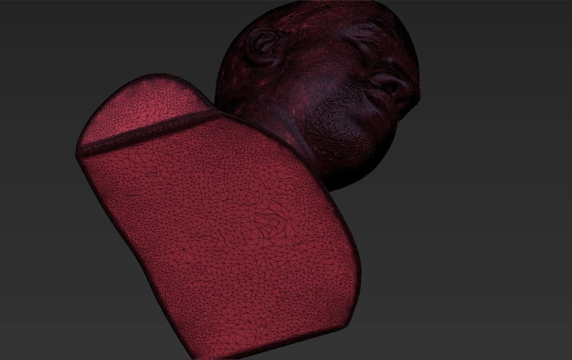 Shaq ONeal bust ready for full color 3D printing 3D print model_46