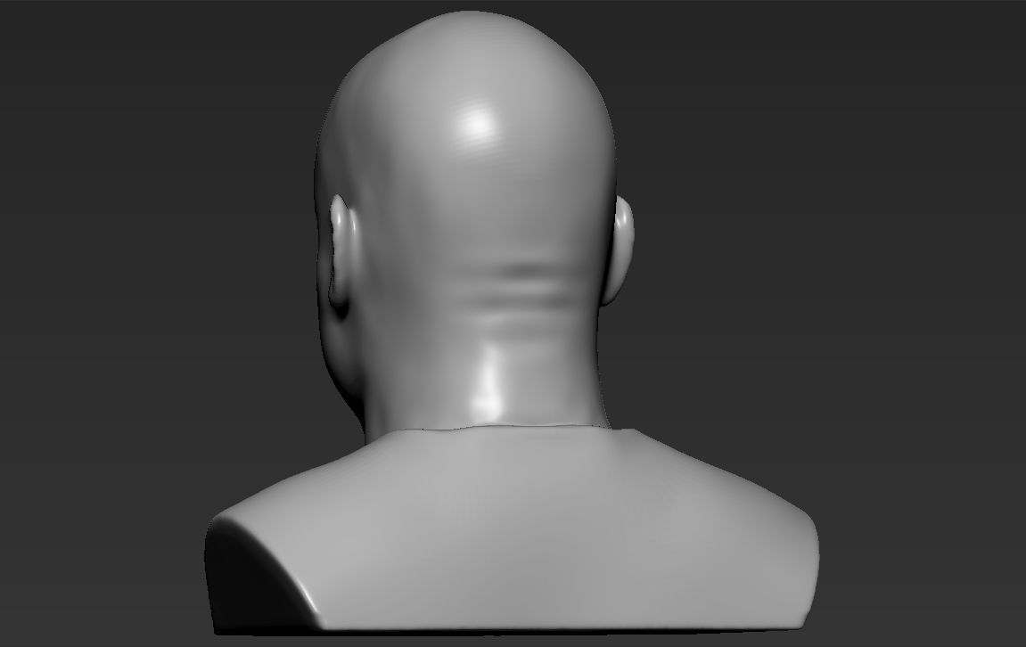 Shaq ONeal bust ready for full color 3D printing 3D print model_36