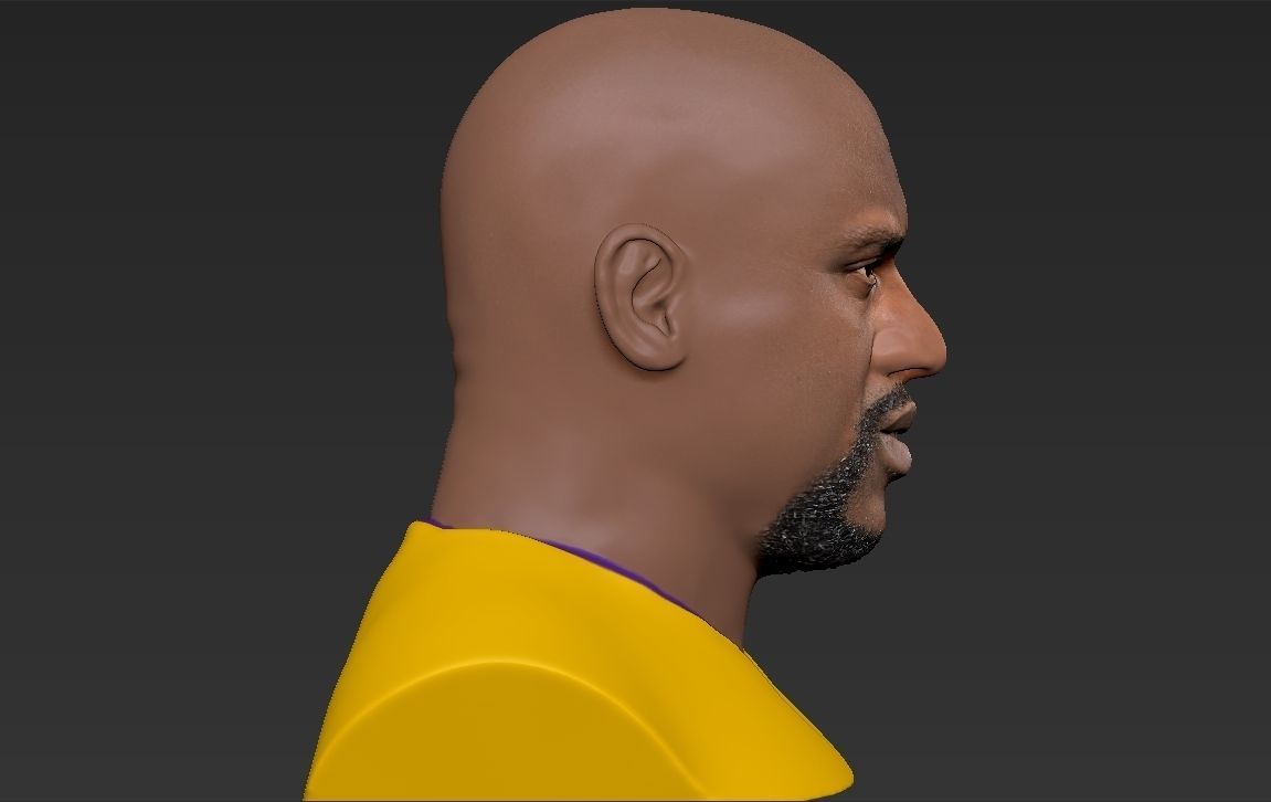 Shaq ONeal bust ready for full color 3D printing 3D print model_21