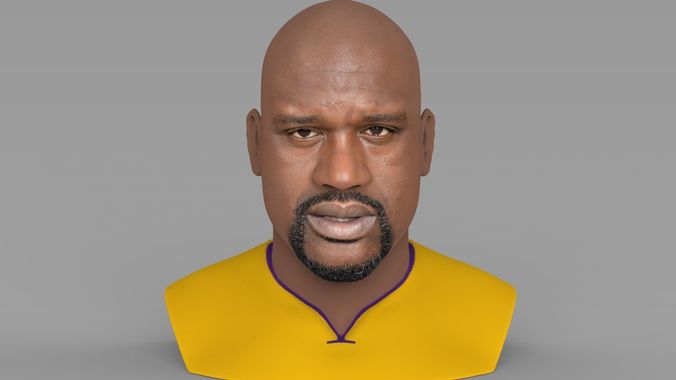 Shaq ONeal bust ready for full color 3D printing 3D print model