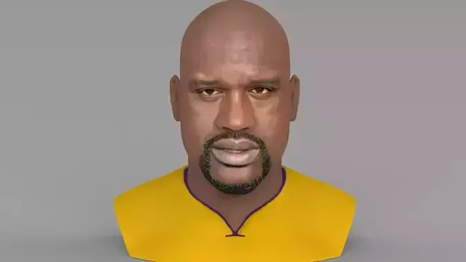 Shaq ONeal bust ready for full color 3D printing 3D print model
