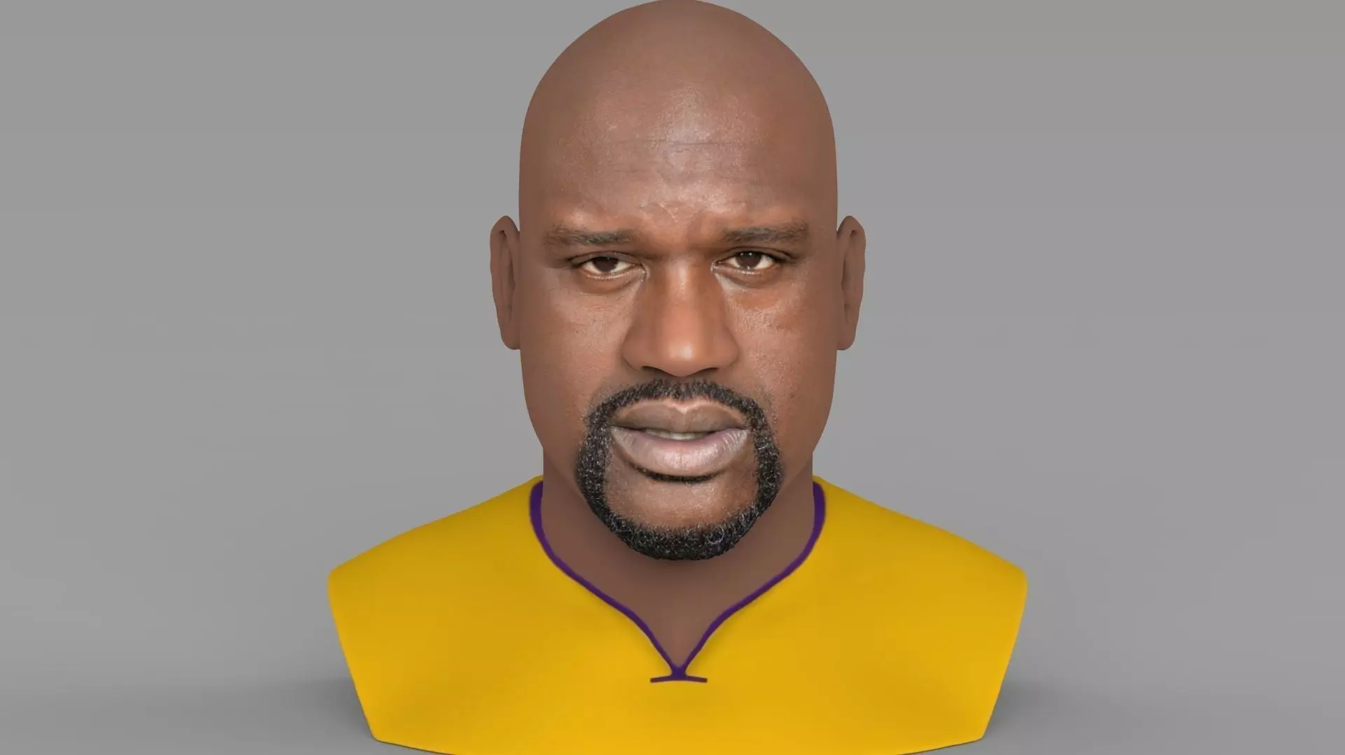 Shaq ONeal bust ready for full color 3D printing 3D print model_0