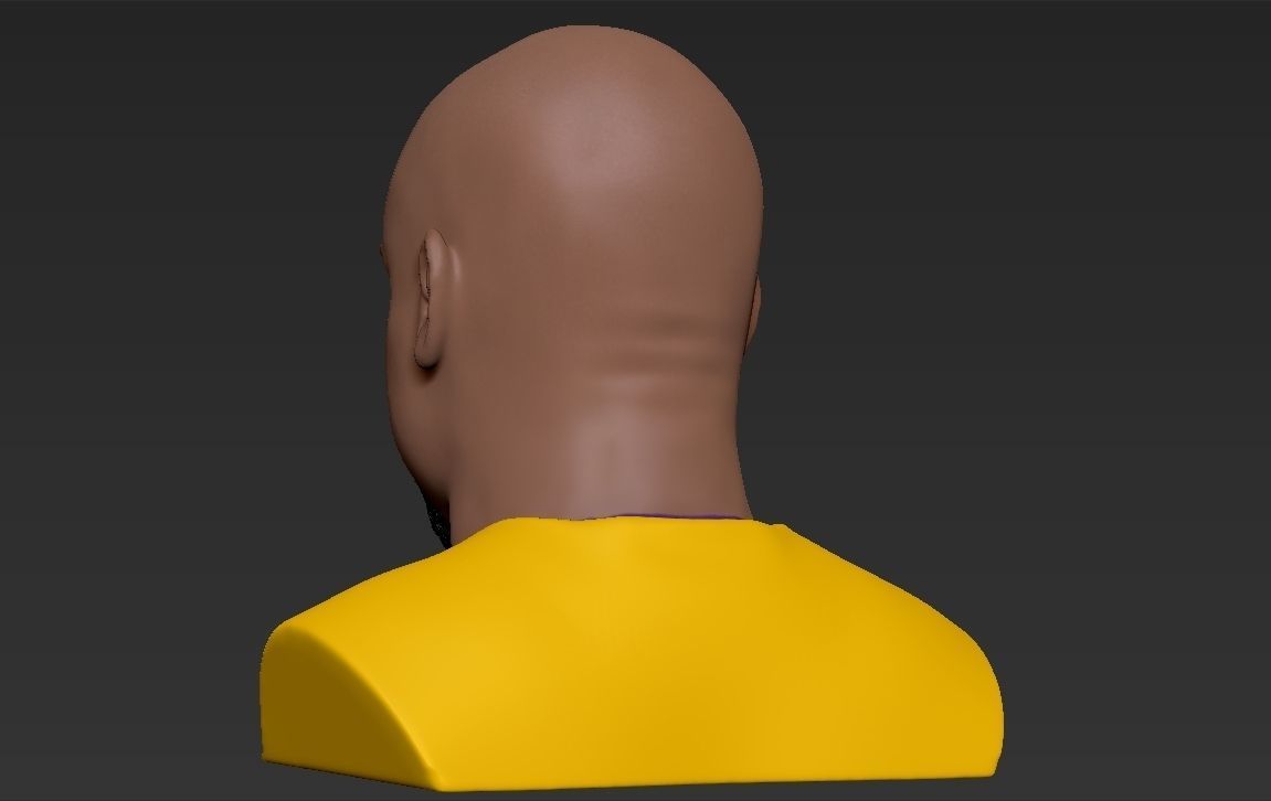 Shaq ONeal bust ready for full color 3D printing 3D print model_20