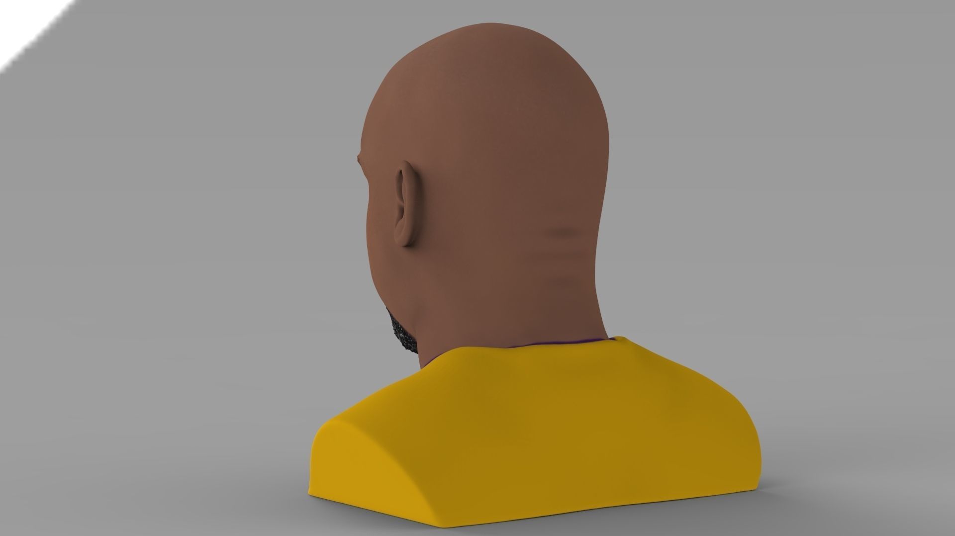 Shaq ONeal bust ready for full color 3D printing 3D print model_8