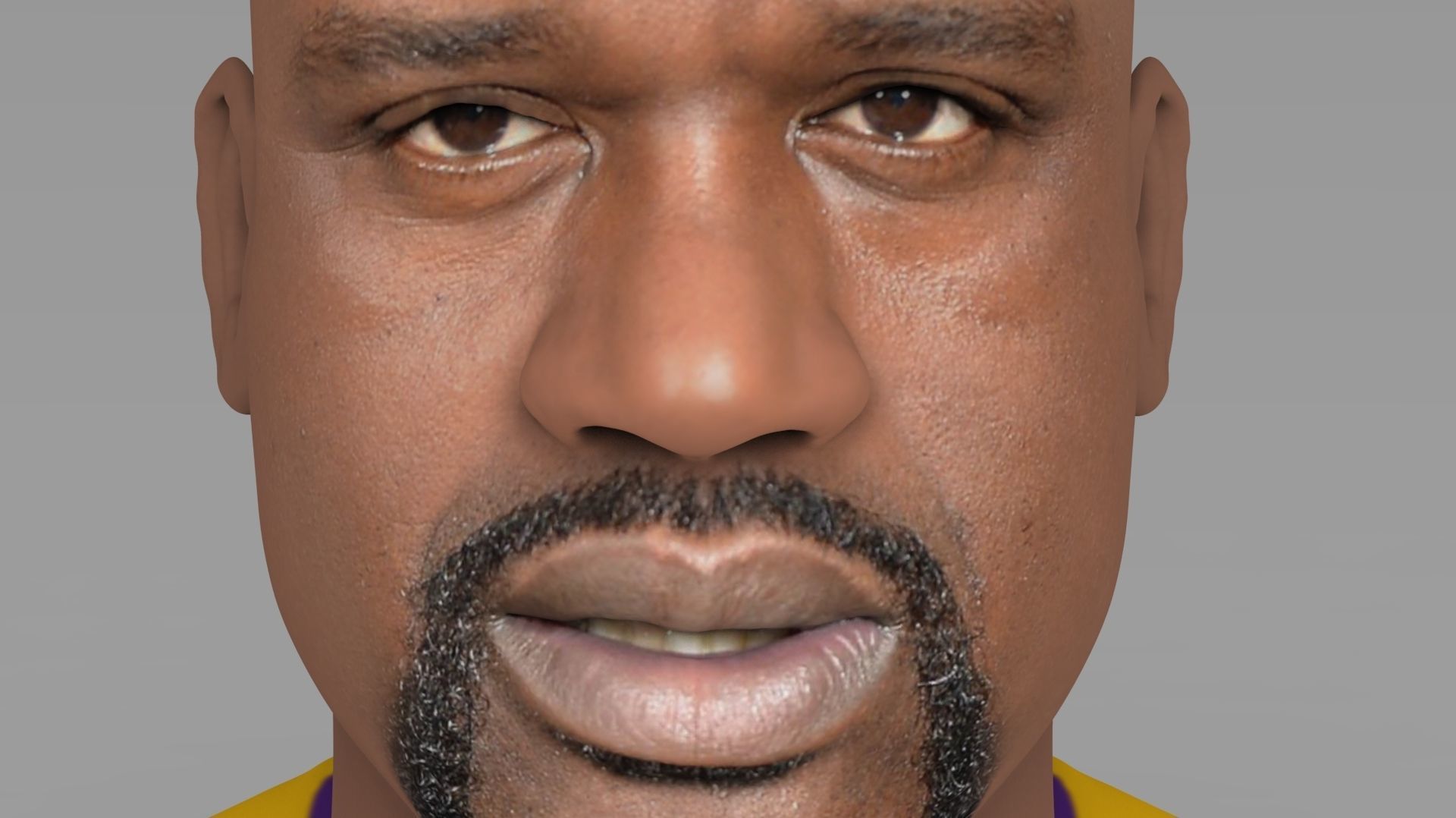 Shaq ONeal bust ready for full color 3D printing 3D print model_2