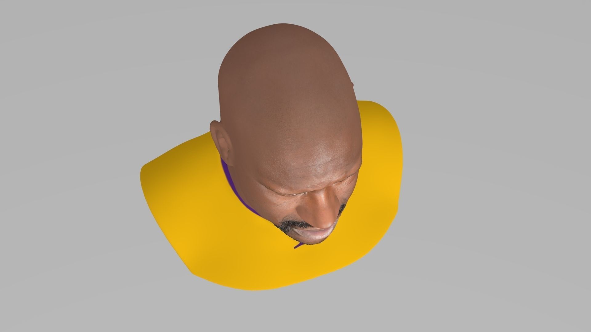 Shaq ONeal bust ready for full color 3D printing 3D print model_14