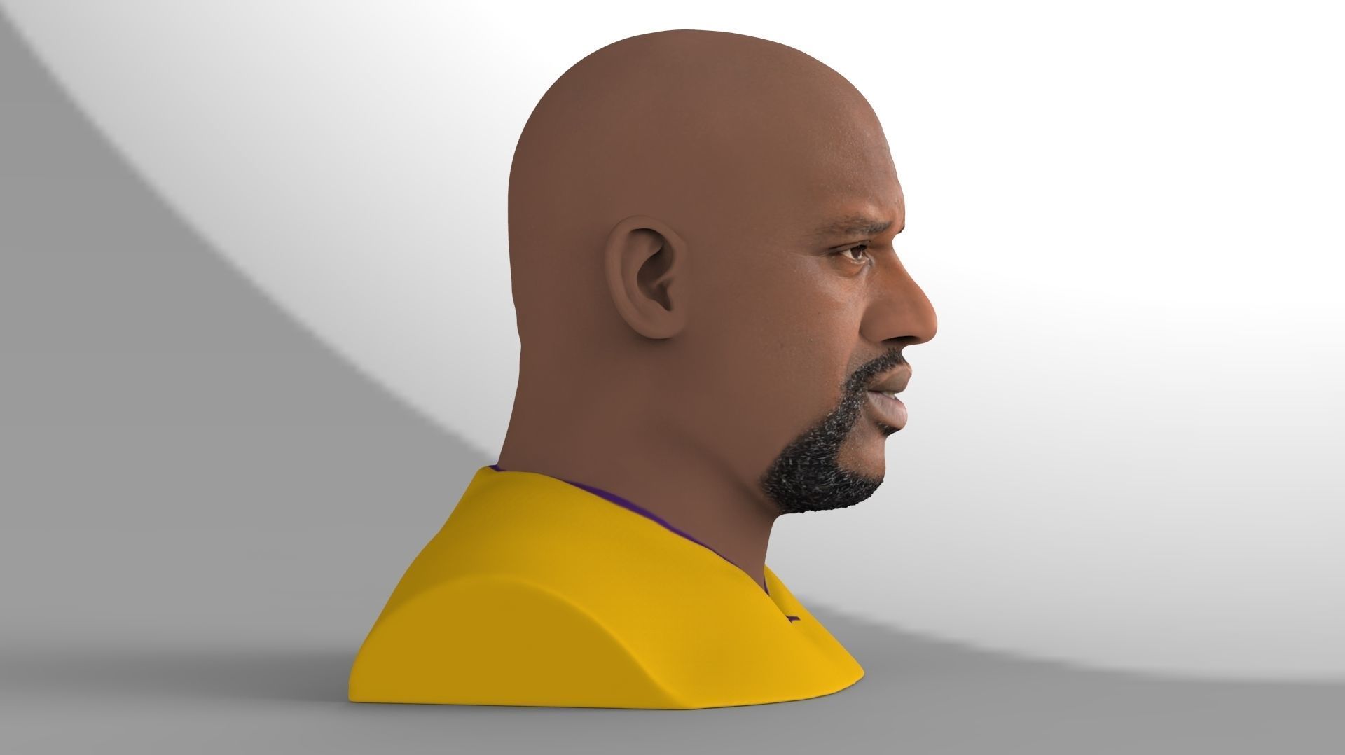 Shaq ONeal bust ready for full color 3D printing 3D print model_11