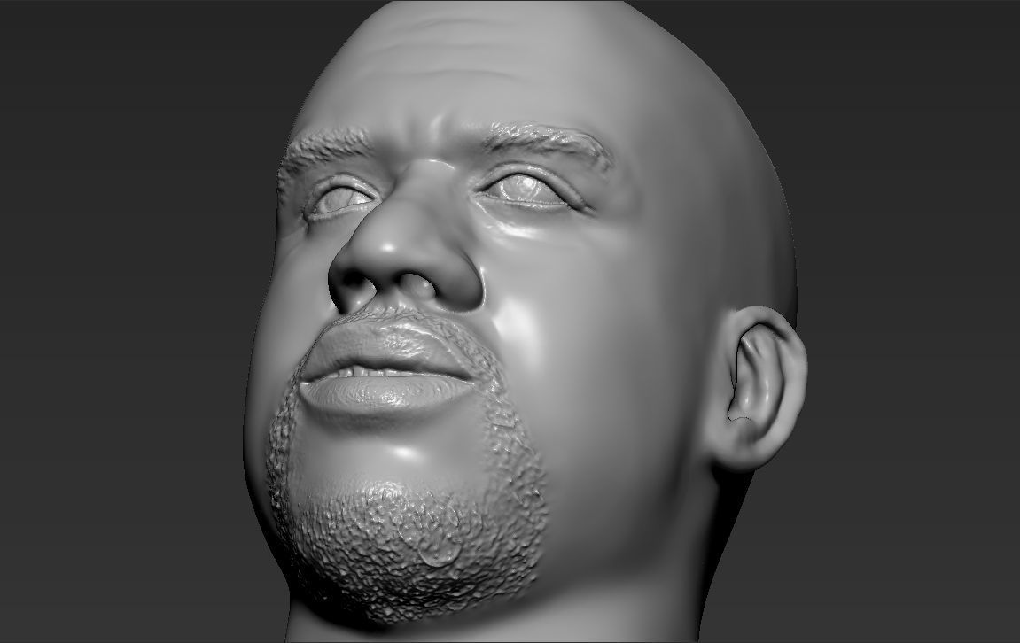 Shaq ONeal bust ready for full color 3D printing 3D print model_44