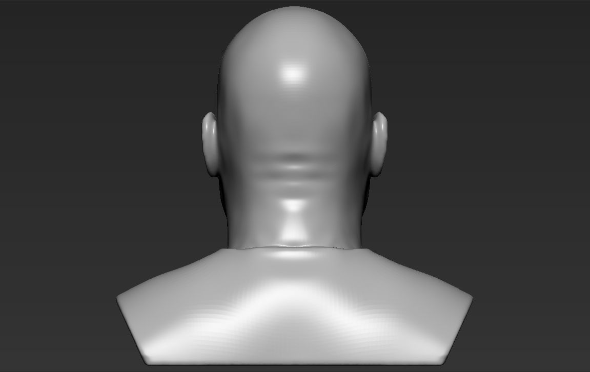 Shaq ONeal bust ready for full color 3D printing 3D print model_34