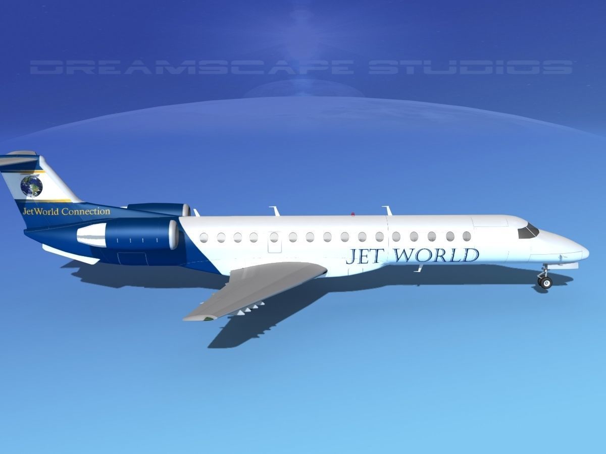 Embraer ERJ-140 Jet World Connection 3D model_4