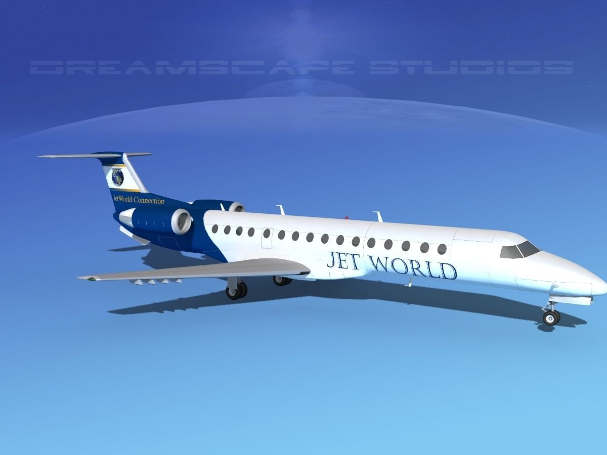 Embraer ERJ-140 Jet World Connection 3D model_3
