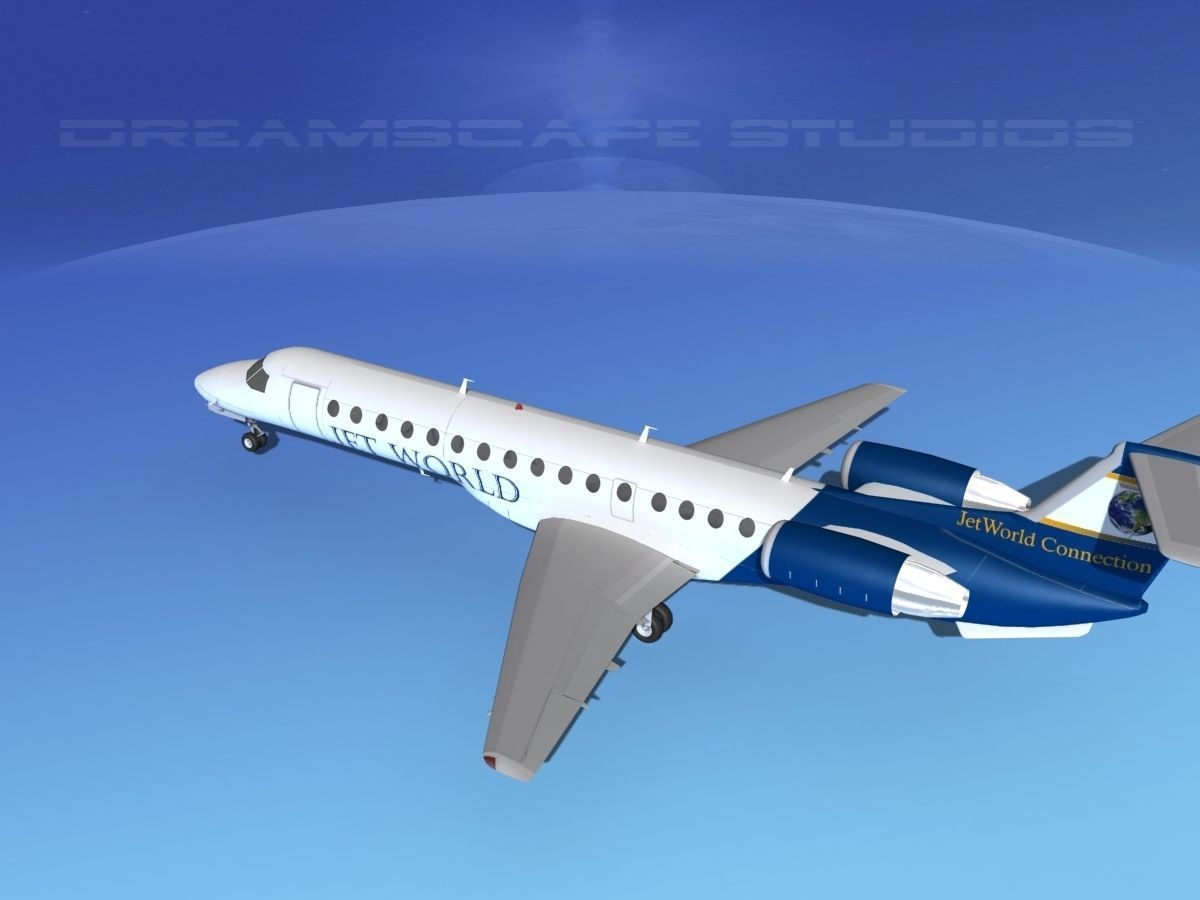 Embraer ERJ-140 Jet World Connection 3D model_8