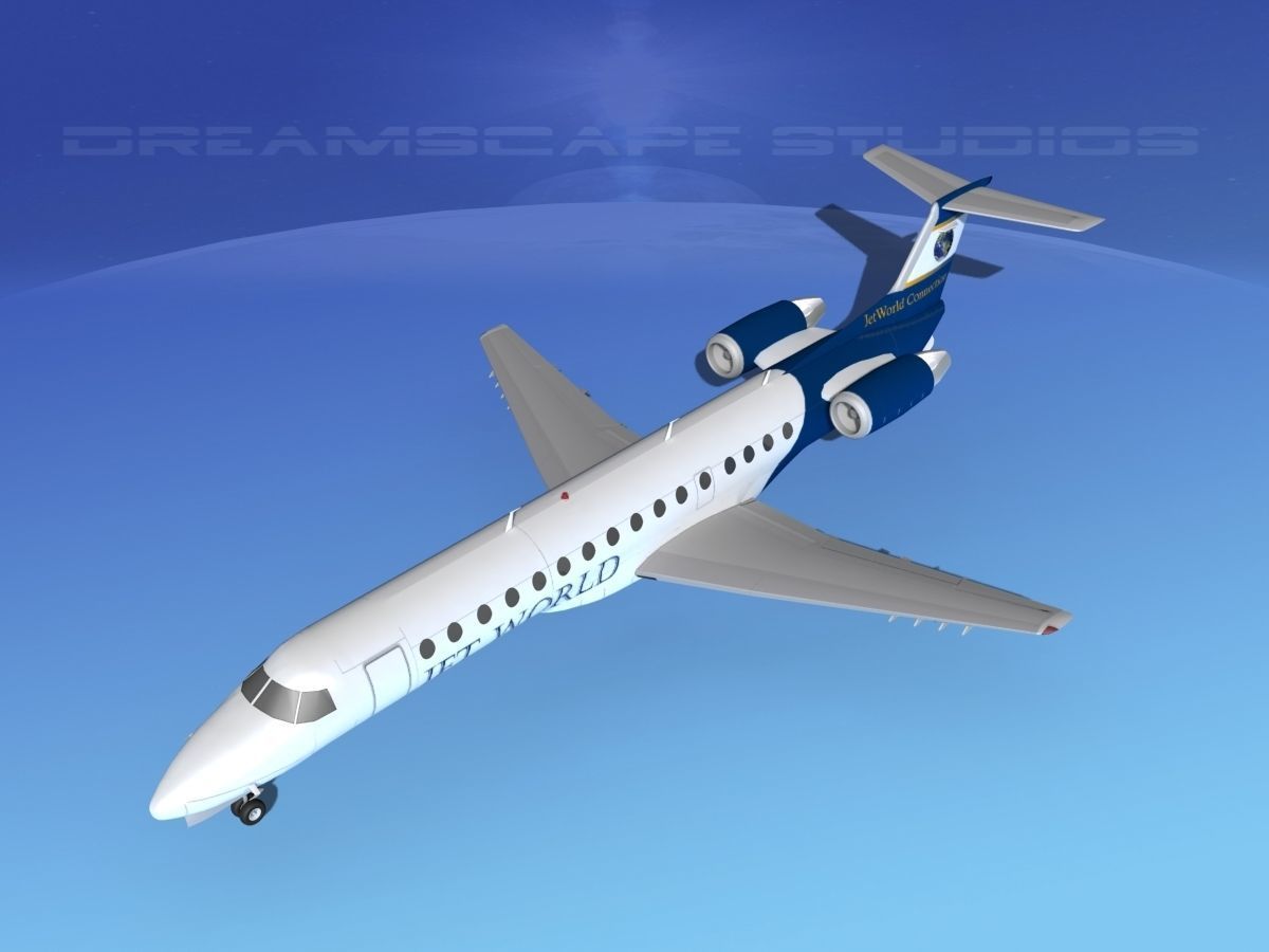 Embraer ERJ-140 Jet World Connection 3D model_10