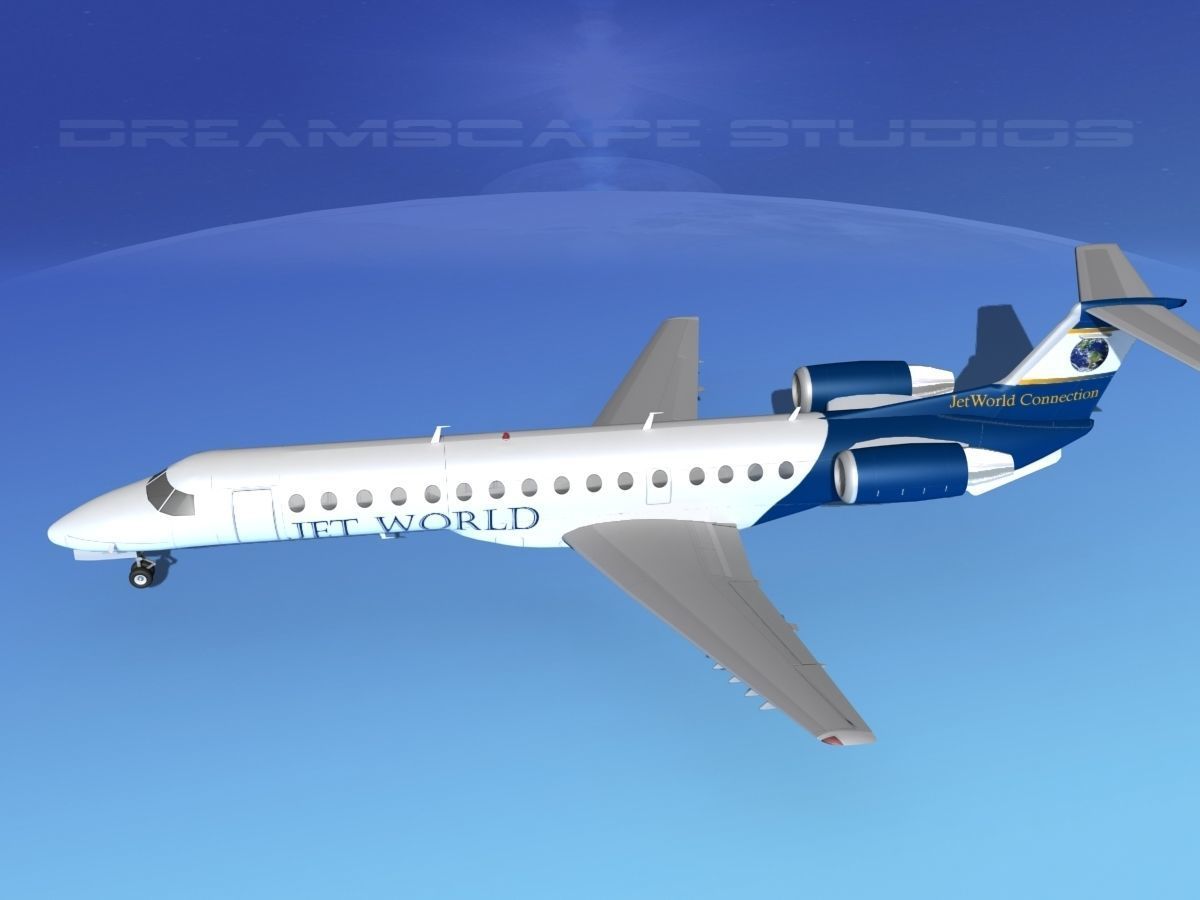 Embraer ERJ-140 Jet World Connection 3D model_9