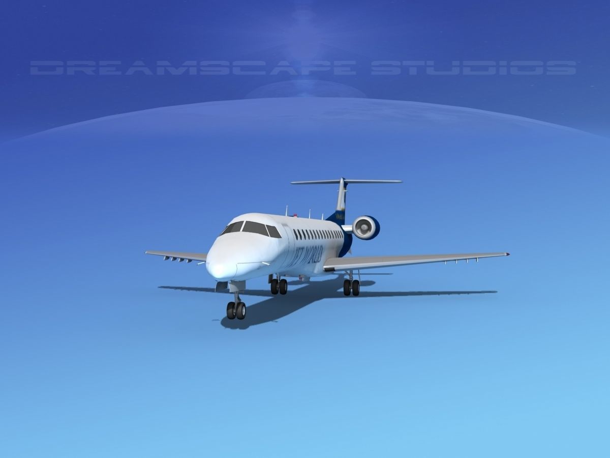 Embraer ERJ-140 Jet World Connection 3D model_1