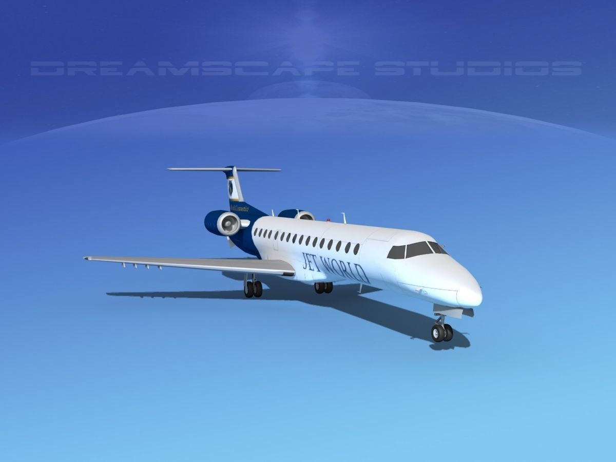 Embraer ERJ-140 Jet World Connection 3D model_2