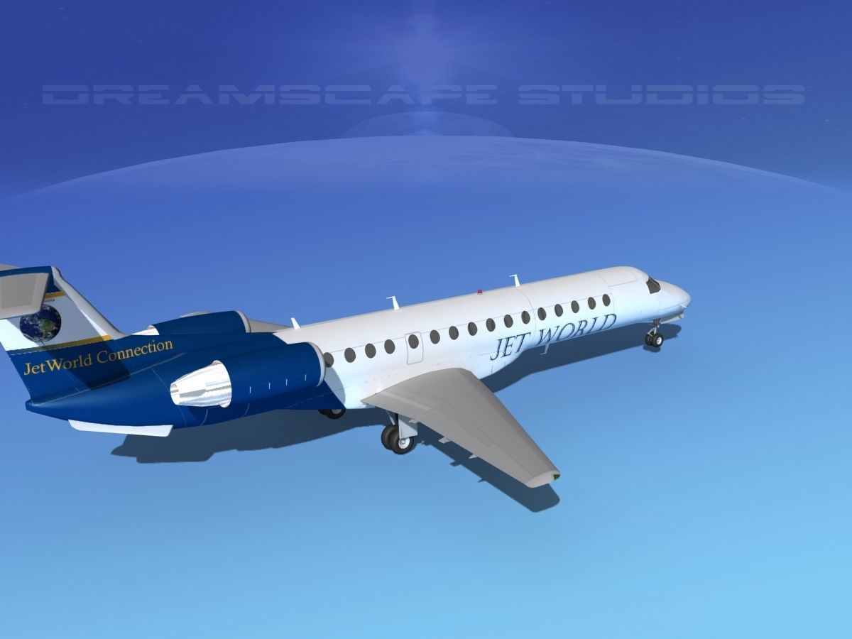 Embraer ERJ-140 Jet World Connection 3D model_5