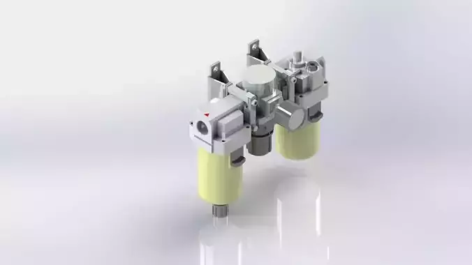 FILTER  REGULATOR  LUBRICATOR 12-14NPT PORTS PRESSURE GAUGE