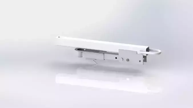 Square towbar with collapsible hitch Free 3D model